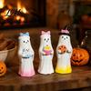 Creative Dessert Inspired Ornaments Halloween Cute Ghost Ornament Resin Figurines with Cake/Cookie Sweet Style Decorations Design for Desktop