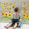 Spring window stickers bee butterfly static stickers home decoration living room window glass stickers sunflower window stickers