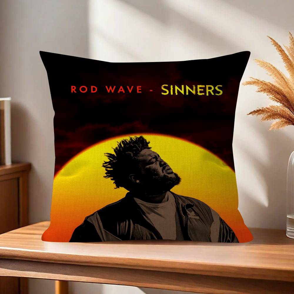 Hip Hop Rapper Rod Wave  Cushion Cover Car Throw Pillow Case For Sofa Car Christmas Gift 40x40cm 45x45cm