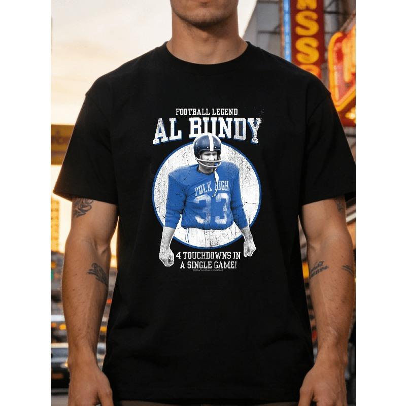 Europese Maat Tijdloze Retro Unisex T-shirts voor Koppels - Moeiteloos Stijlvol & Veelzijdig Getrouwd met AL BUNDY FOOTBALL ICON Heather T-shirt voor Volwassenen