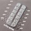 12Grid Shiny Silver Half Round Metal Caviar Bead Nail Rivets Charms Flatback Pearl Balls Nail Art Studs Y2K Decora