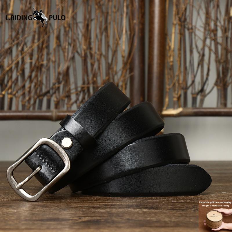 

Корейский Модный Тренд Ремень Мужской и Женский Натуральная Кожа Верхний Слой Коровья Кожа Простой Повседневный Универсальный Ремень 100cm