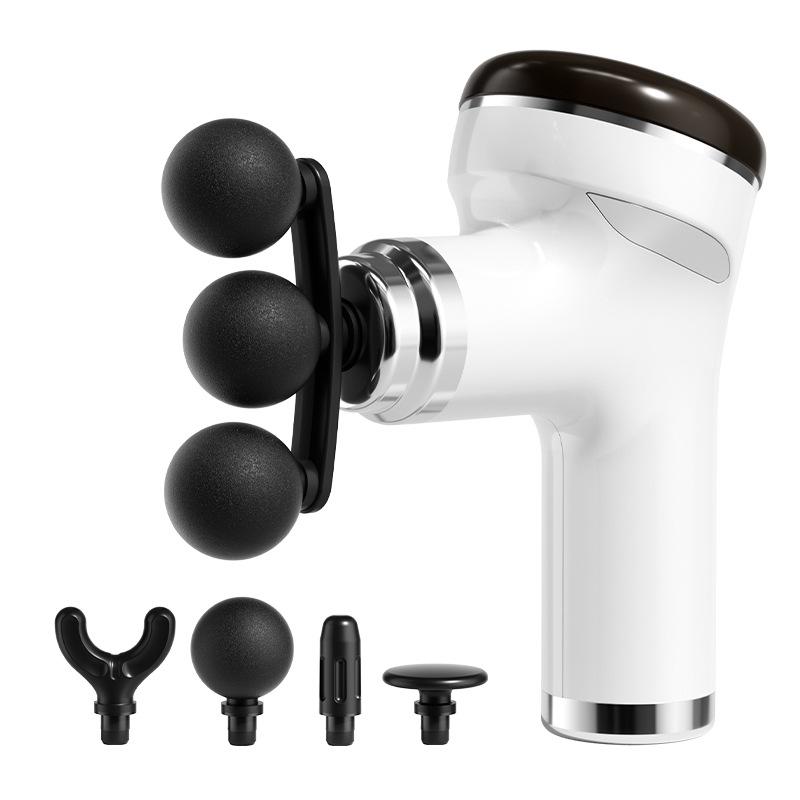 High-Power Dual-Function Massage Gun with Multi-Head & Bianstone Hot Compress Bianstone Hot Compress Fascia Gun белый