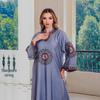 In-Stock Embroidered Abaya: Loose-Fit Women's Dress, Middle Eastern Style