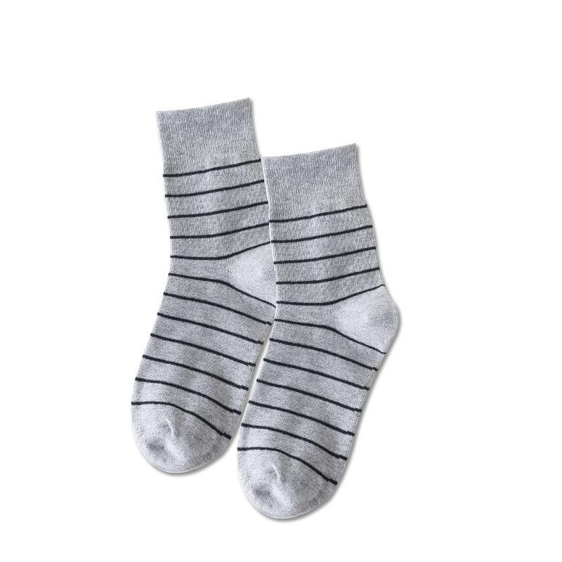 Damskie Wiosenne i Jesienne Nowe Klasyczne Paski Styl College Oddychające Bawełniane Skarpety