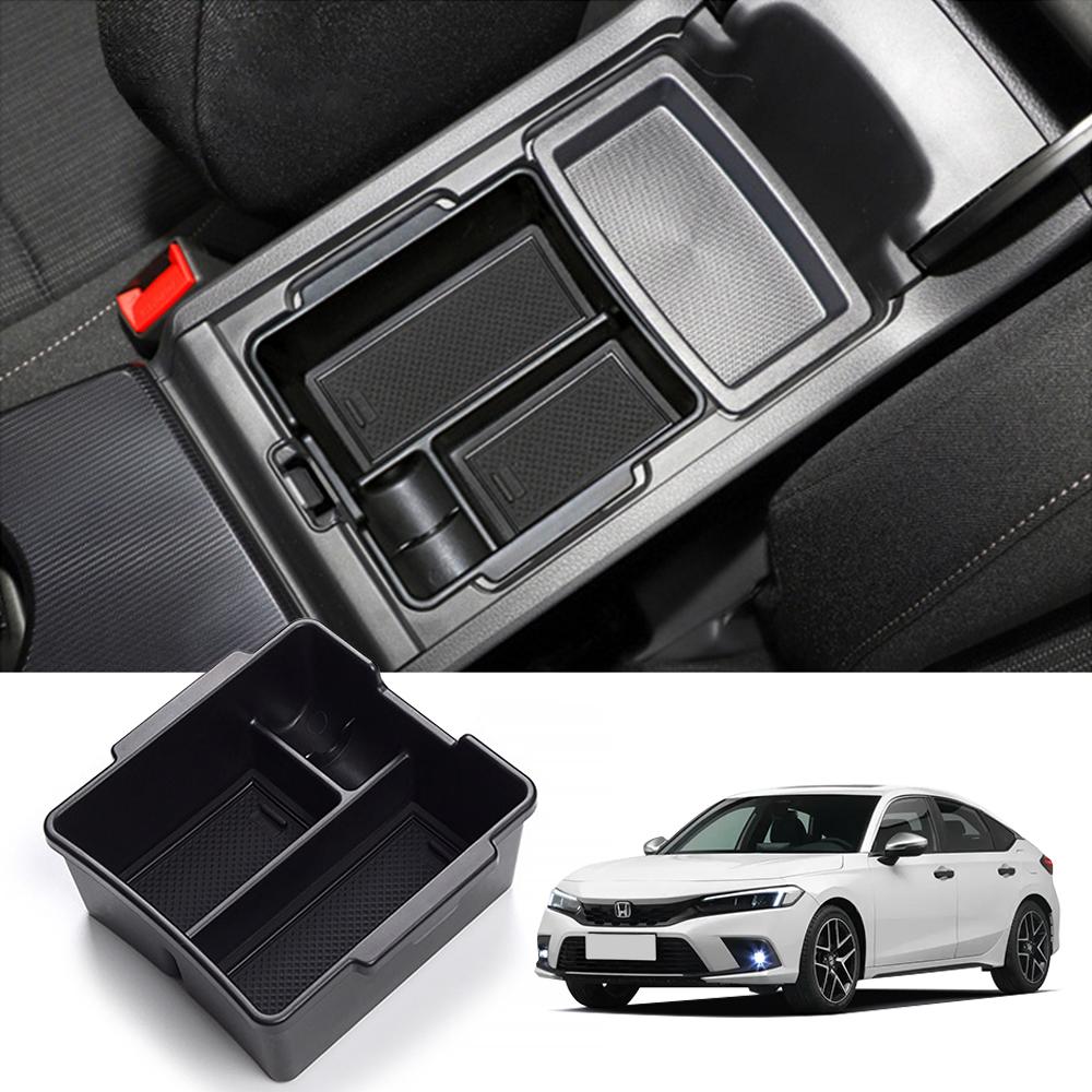 For Honda Civic 11th Gen 2025 2025 2025 2025 Center Console Storage Box Abs Black Car Armrest Box Organize Tray Car Accessories