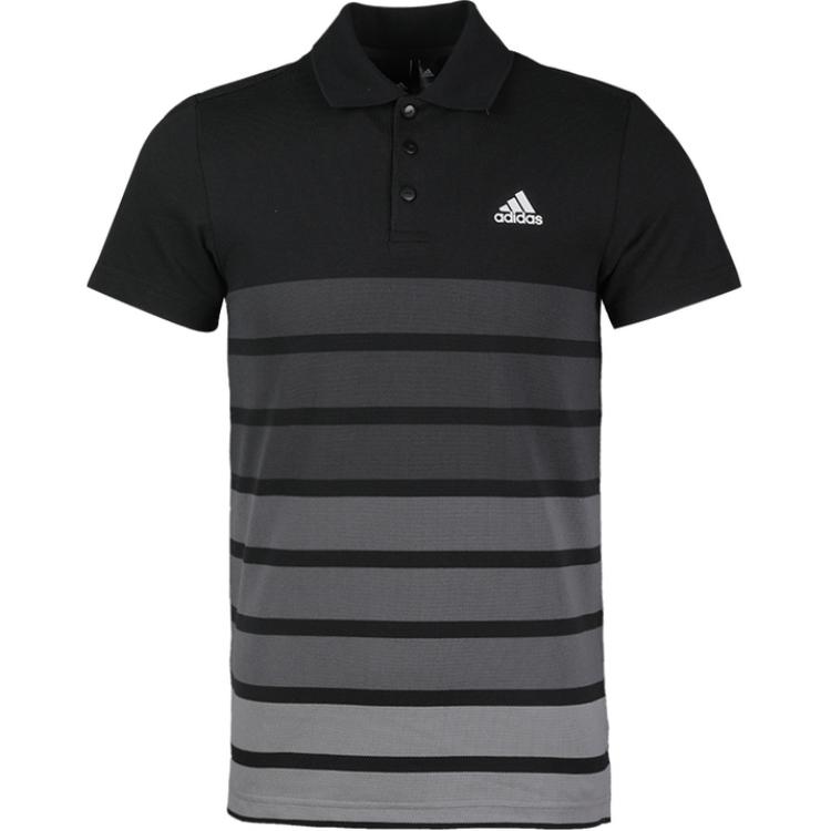Adidas Polo Shirts Men s Black Polo Collar Moderate DY8710- M