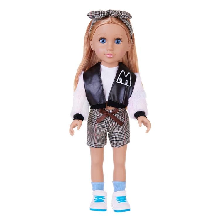 

Toy Girl Realistic PVC 18 Inch Blonde Baby Doll with Fashion Apparel