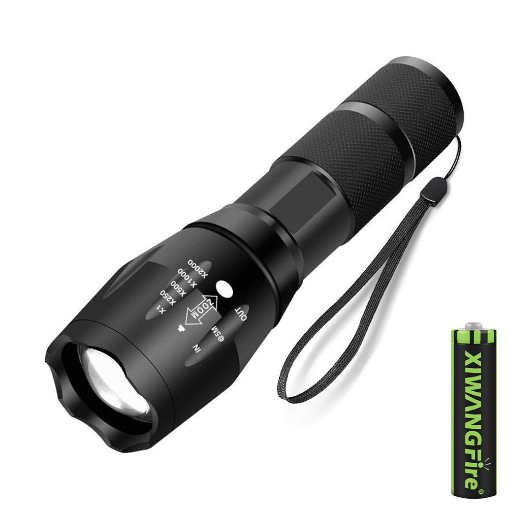 High Power LED Flashlight Tactical Flashlight Aluminum Alloy Telescopic Zoom Torch Lamp for Outdoor Camping Fishing Emergency