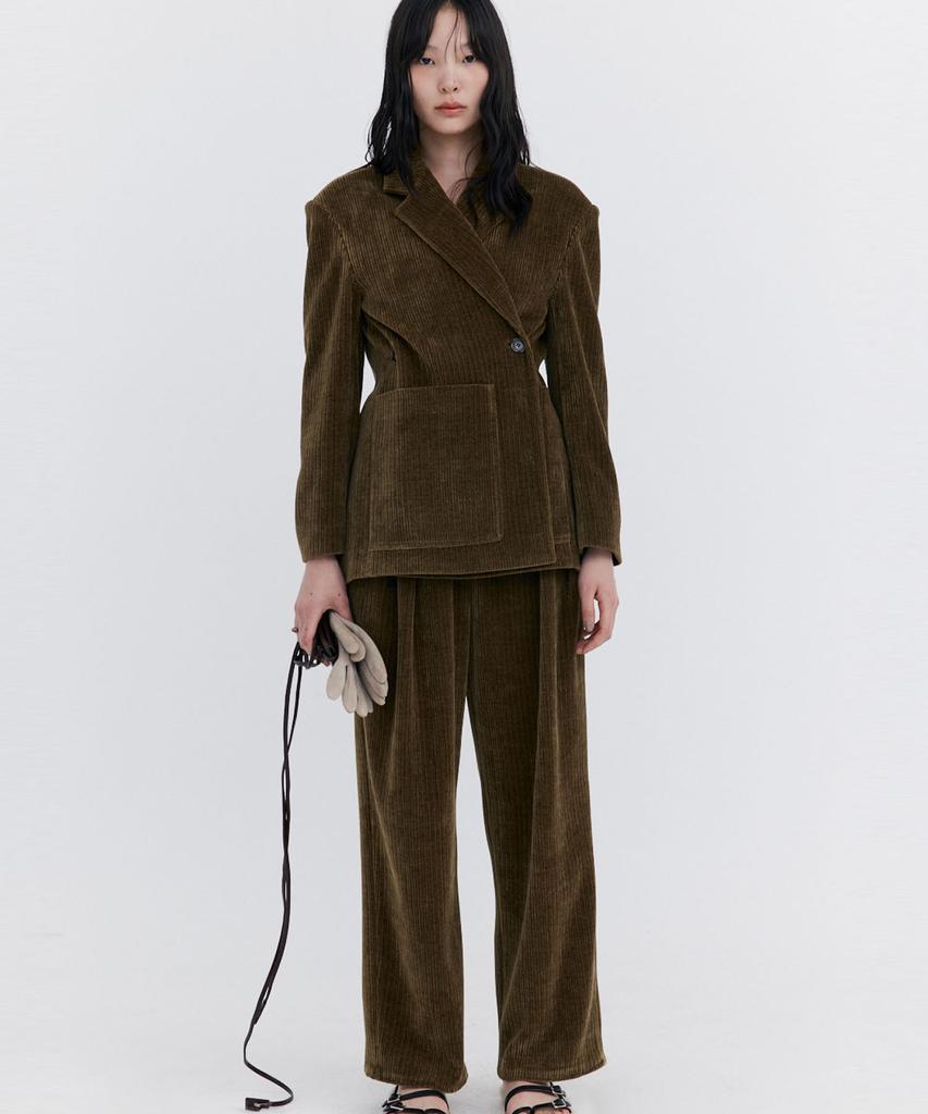 WNDERKAMMER Corduroy Wide Pants_Khaki