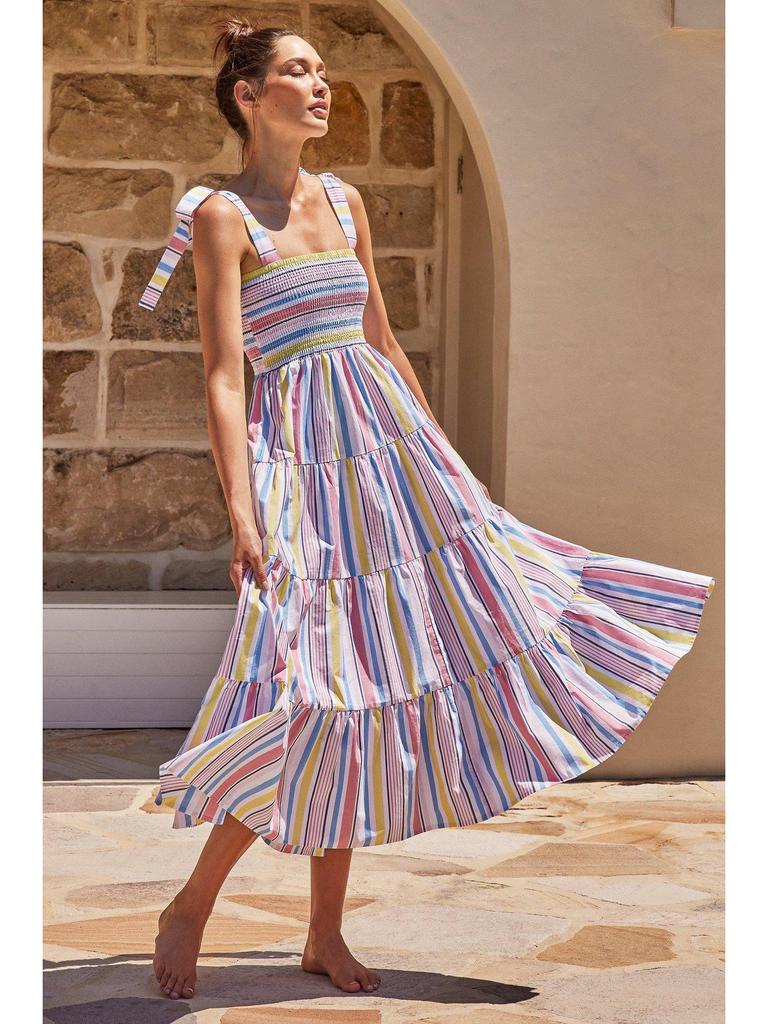 French High-End 2026 Spring/Summer Women's Sexy Printed Spaghetti Strap Dress