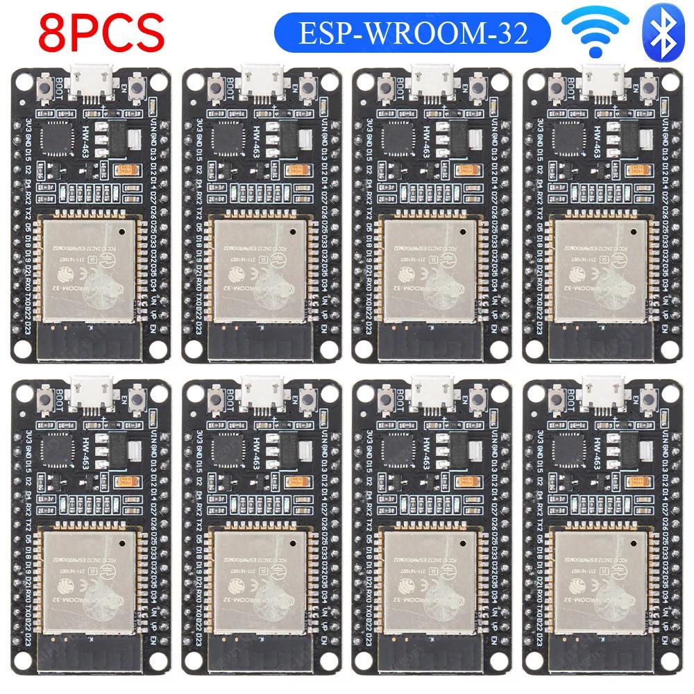 1-10PCS ESP32 WROOM-32 Development Board TYPE-C CH340C/ CP2102 Micro Modules WiFi+BT Ultra-Low Power Dual Core Wireless Modules