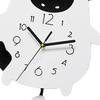 Acryl Wanduhr Cartoon Kuhform Leises Uhrwerk Dekorative Schwingende Uhr für Küche Wohnzimmer