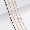 1 Piece Width 1.2mm Snake Chain Round Beads Chain & Link Necklaces Jewelry Stainless Steel Choker Necklace For Women Collier