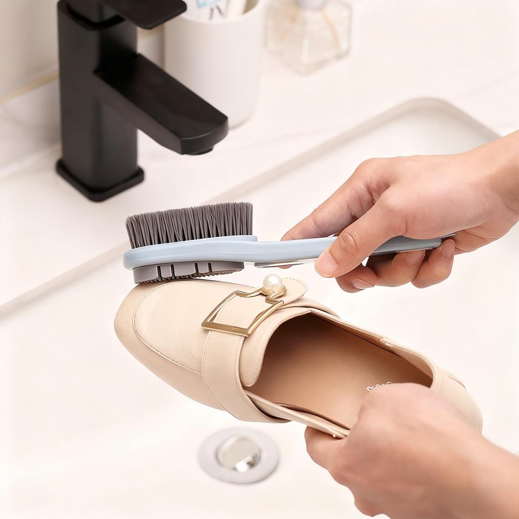 Multi-Functional Double-Sided Shoe Brush with Soft Bristles, Household Leather Shoe Cleaning Brush, Does Not Damage Shoes