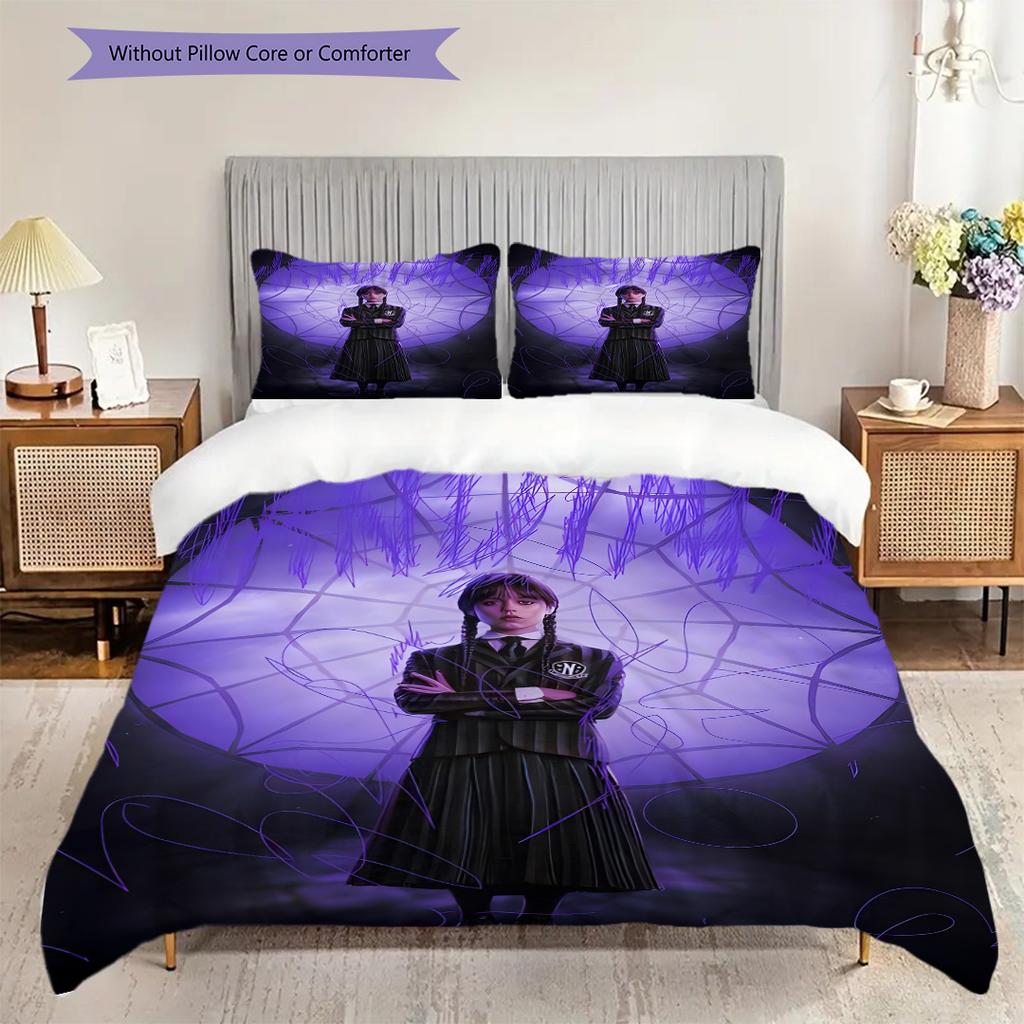 Wednesday Addams Gothic Tale Threepiece Set 1 Duvet Cover 2 Pillowcase Without Core Duvet Cover And Pillowcase Christmas Birthday Gift