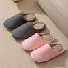Japanese silent slippers four seasons floor home indoor non-slip simple breathable warm cotton slippers couple autumn and winter