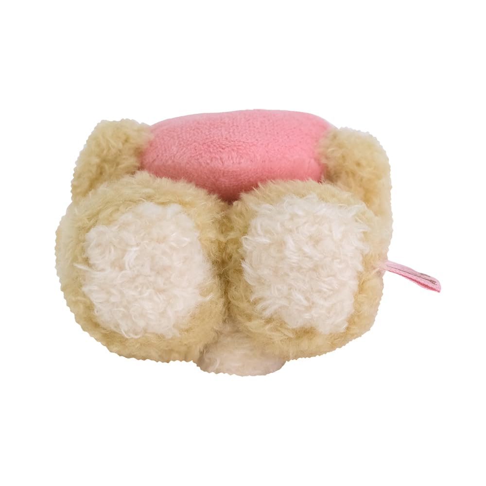 Sunlemon Fluffy Heart Bear Beige SS 7 x 6 x 10cm Stuffed Animal P-8962