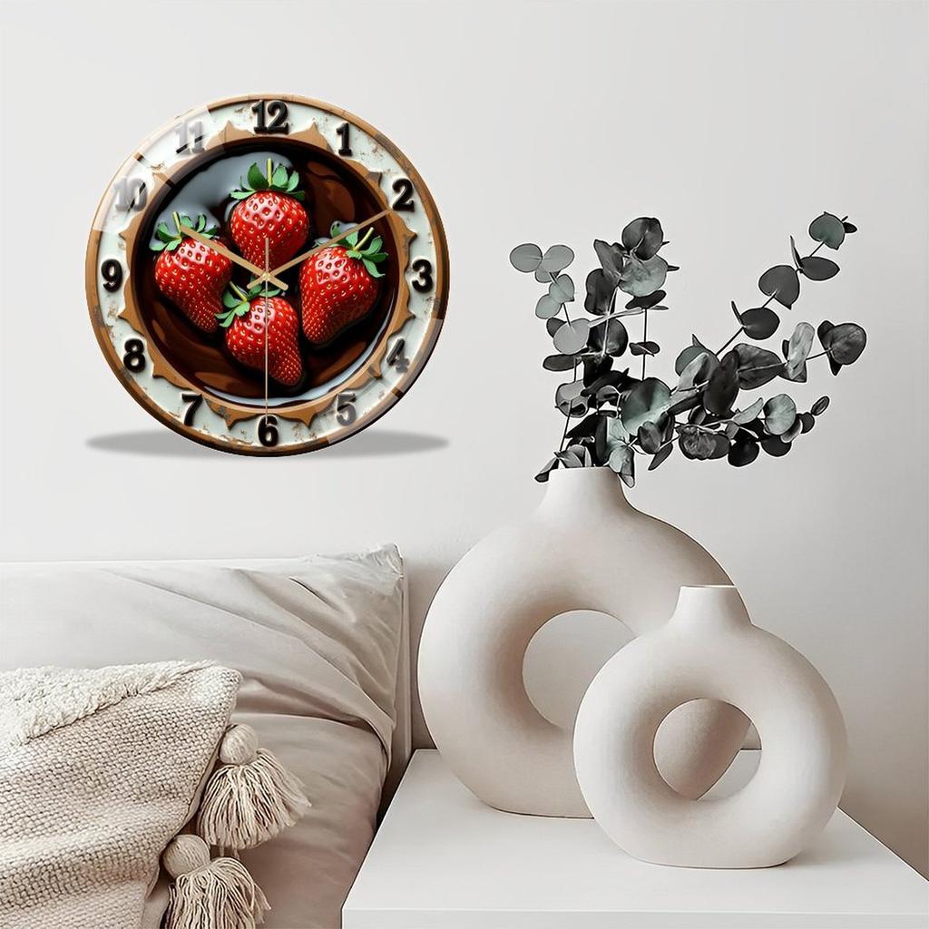 Timeless Traditional 12 Inch Large Glass Wall Clock for Classic Home Interiors
