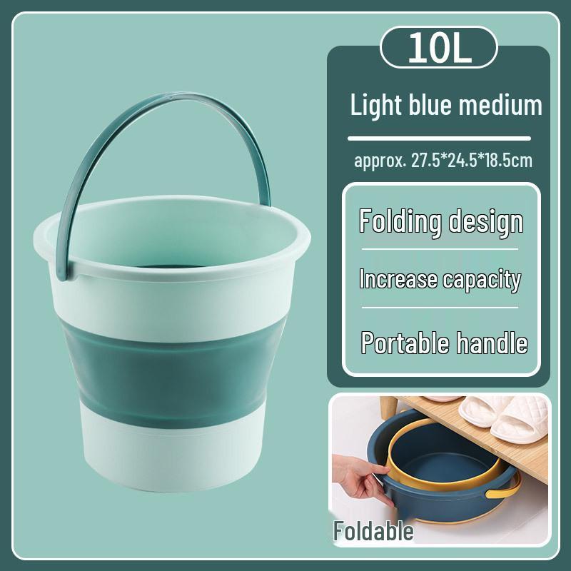 Portable Folding Water Bucket: Large Laundry, Car Trash, Wash & Fishing Use