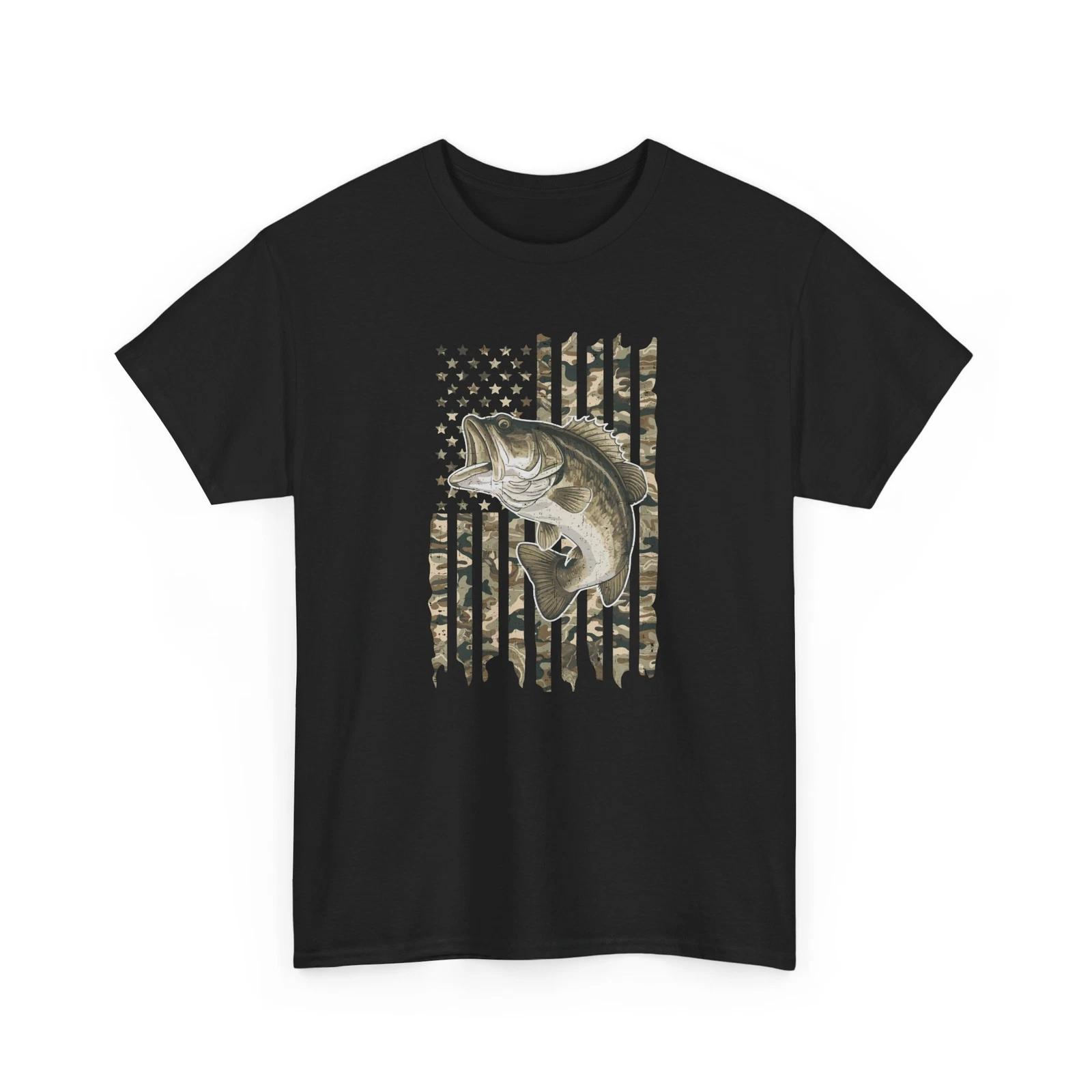 

Patriotic Dad Fishing Lover T-Shirt | Show Off Your Love for the Country L