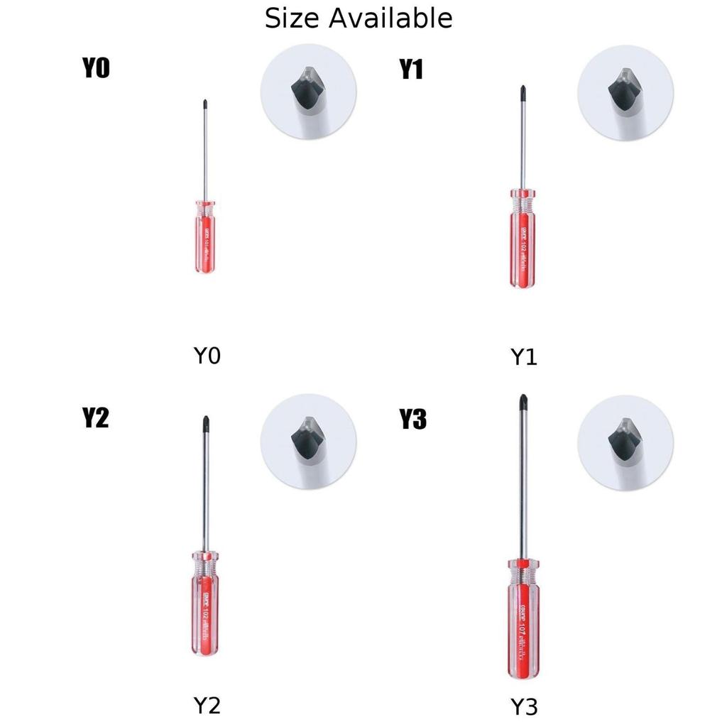 Y shaped Triwing Screwdriver Set (Y0 Y1 Y2 Y3) with Nonslip Handle Precise Tip for Secure Fit and Accurate Screwing