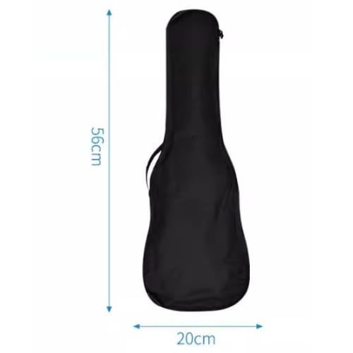 Black Ukulele Case, Ukulele Bag, Instrument Bag for Ukuleles, Lightweight, Waterproof, Thick, Cushioned, Soprano, Concert, and Tenor Ukuleles, Small G