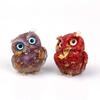 1PCS Crystal Stone Owl Animal Crafts Hand Made Small Figurines DIY Resin Table Decor Home Decor Girls Gifts