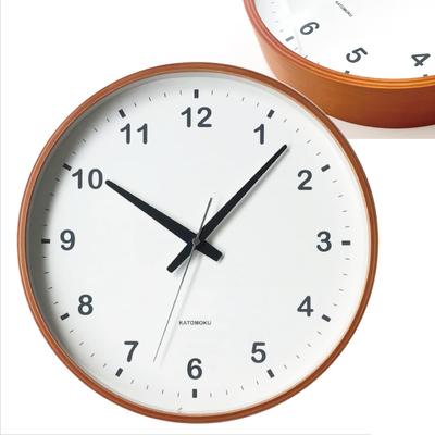 Orologio da parete in compensato marrone chiaro lancetta dei secondi a scorrimento (mano continua) km-36L 304mm (radiosveglia)