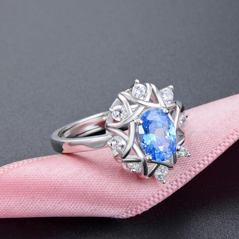 Lindon Classic 925 Sterling Silver Zircon Ring Ladies Jewelry Wedding Promise Party Gift