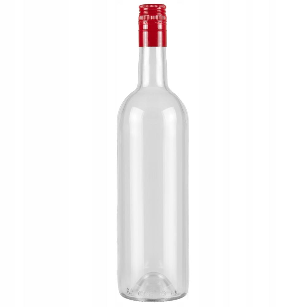 10x Bottiglia Per Vino 750ml Trasparente Bottiglie Per Vino Succo 0,75L Con Tappo A Vite