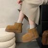 Thick-soled Snow Boots Women's 2025 New Winter Fur Integrated Short Boots Piled and Thickened Warm Big-headed Bread Cotton Shoes