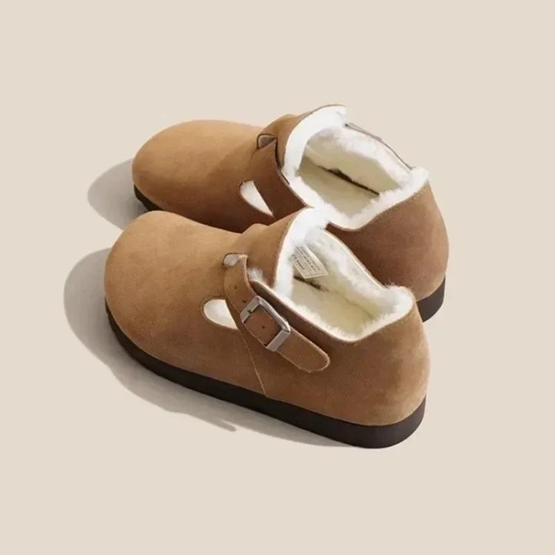 Fashion Elegant With Medium Heels Women's Snow Boots Winter 2024 Shoes for Woman Plus Warm Cosplay Trend Y2k High Quality Pu Large Size