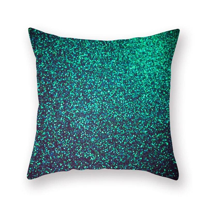 Nordic fashion turquoise geometric pillowcase striped splicing sofa chair bedside cushion cover 45x45cm room bedroom home decor