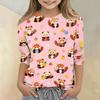 Kids Animal Print Crewneck 3/4 Sleeve Casual T-Shirt Soft Lightweight Fabric Comfortable Fit for Everyday Wear
