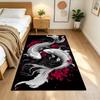 Koi-Fische und Kirschblüten Rutschfester Heimteppich Design für Wohnzimmer Schlafzimmer Büro Dekor Geschenk mit Lebendigem Muster und Bequem