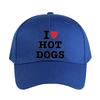 I Love Hot Dogs Woman Man Summer Baseball Cap Adjustable with Curved Brim Duckbill Cap Protection Sun Hats