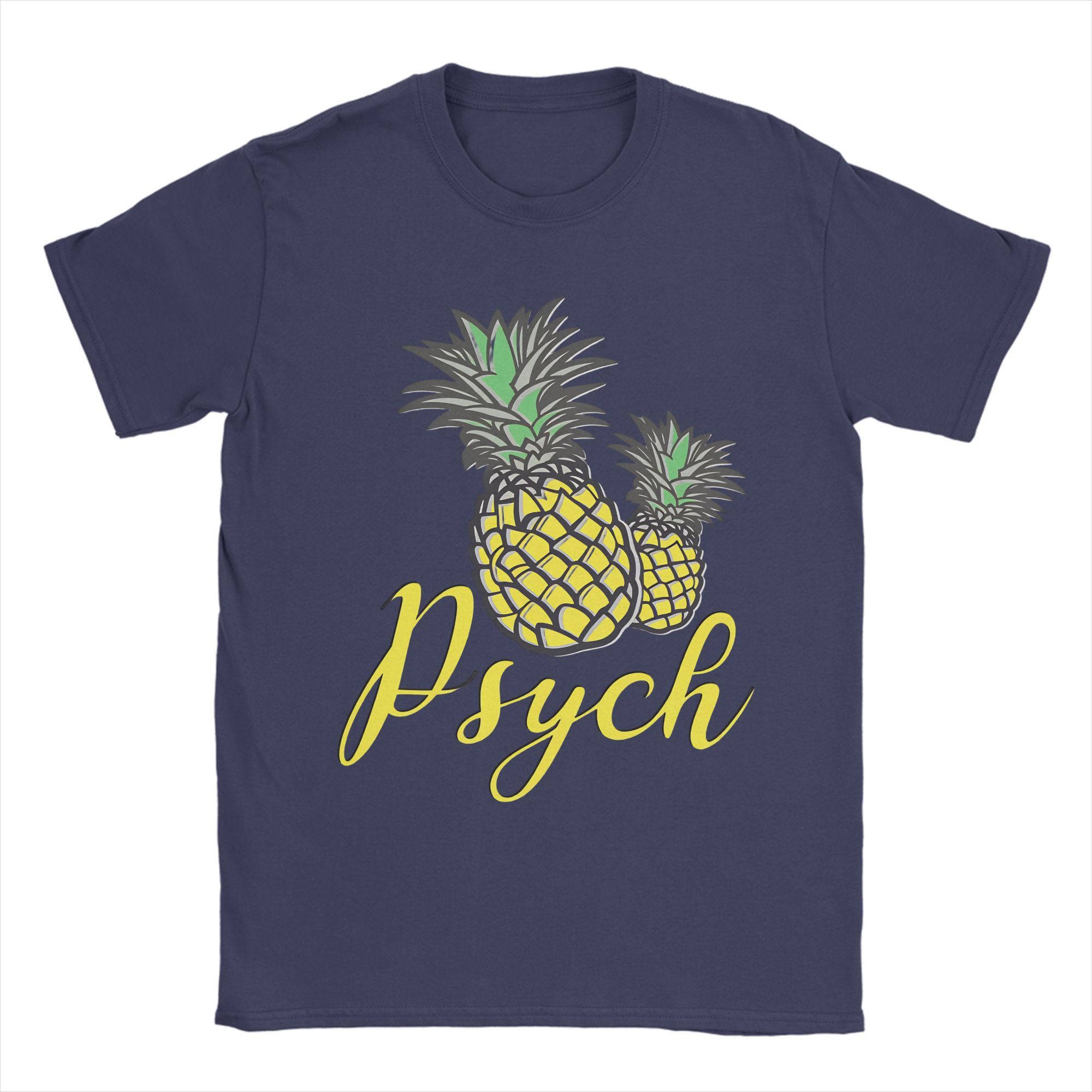 

Psych Pineapple Mens T Shirt Fashion Tee Shirt Short Sleeve Round Neck TShirt 100 Cotton Gift Idea Clothing 4XL