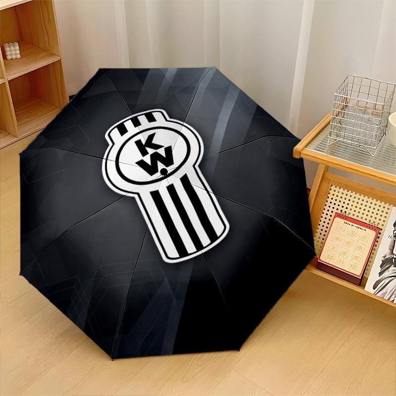 Kenworth Print 8?Ribs Automatic Umbrella Wind Resistant Lightweight Folding Umbrella For Outdoor Travel