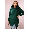 Hooded, Sweatshirt, Fleece, Sweatshirt, Casual, Long-sleeved, Zipper, Coat, Women's, Plate-size, Coat