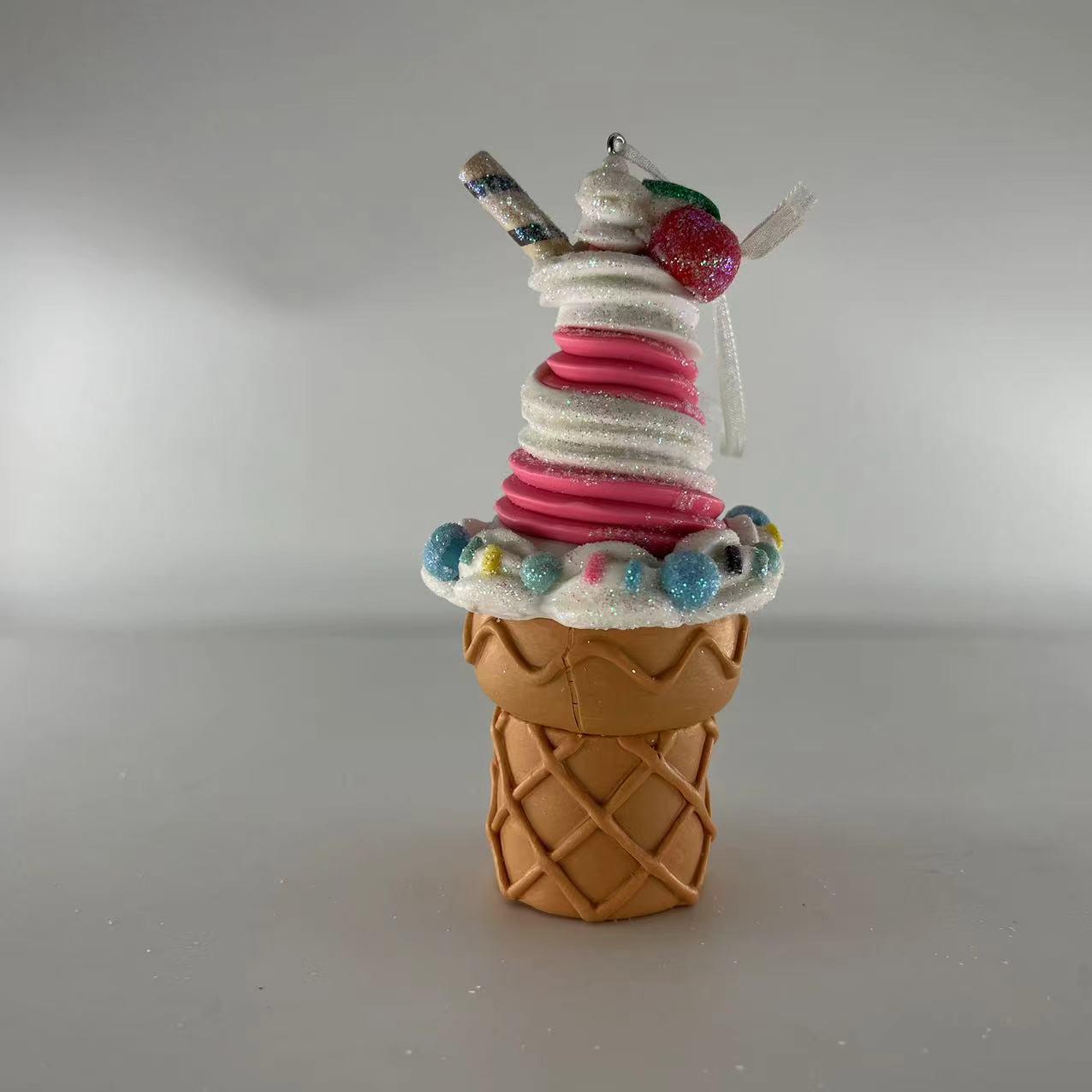 

Polymer Clay Red Snow Bucket Christmas Tree Ornaments