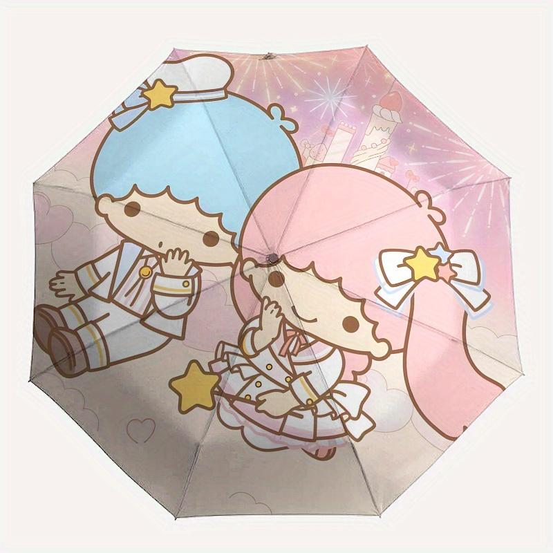 1pc "Little Twin Stars Celebration" Umbrella with Plastic Handle,Suitable for All Seasons Home Travel Outdoor UmbrellaSanlio040