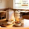 Panda Leak-Proof Stainless Steel Three-Layer Bento Lunch Box