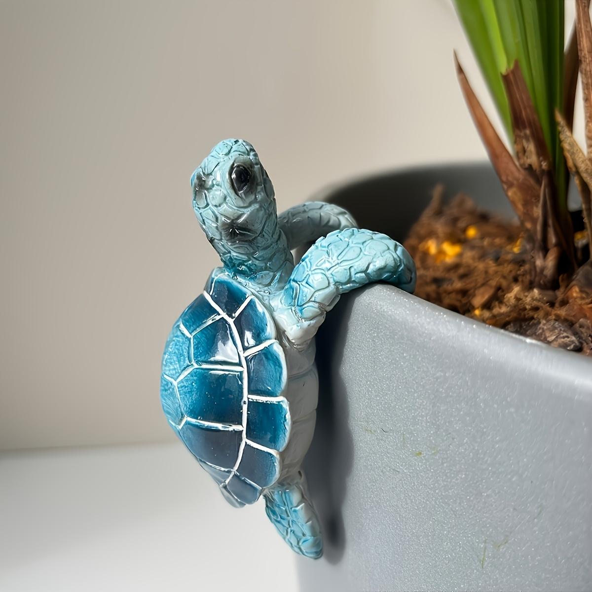 

Turquoise Resin Turtle Statue - Waterproof Outdoor Decor, Realistic Sea Turtle, Low-Maintenance Patio/Pond синий