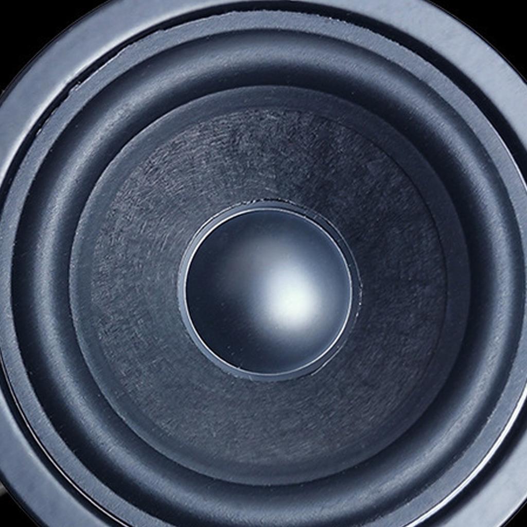 Round 3Inch Bass Speaker HiFi Stereo System With Glass Fiber Woven Woofer Metal Rubber Construction