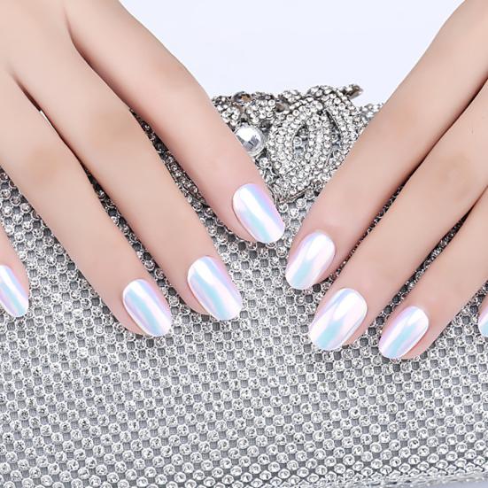 3g Glitter Holographic Rainbow Nail Art Powder Mirrr Pigment s mini štětečkem