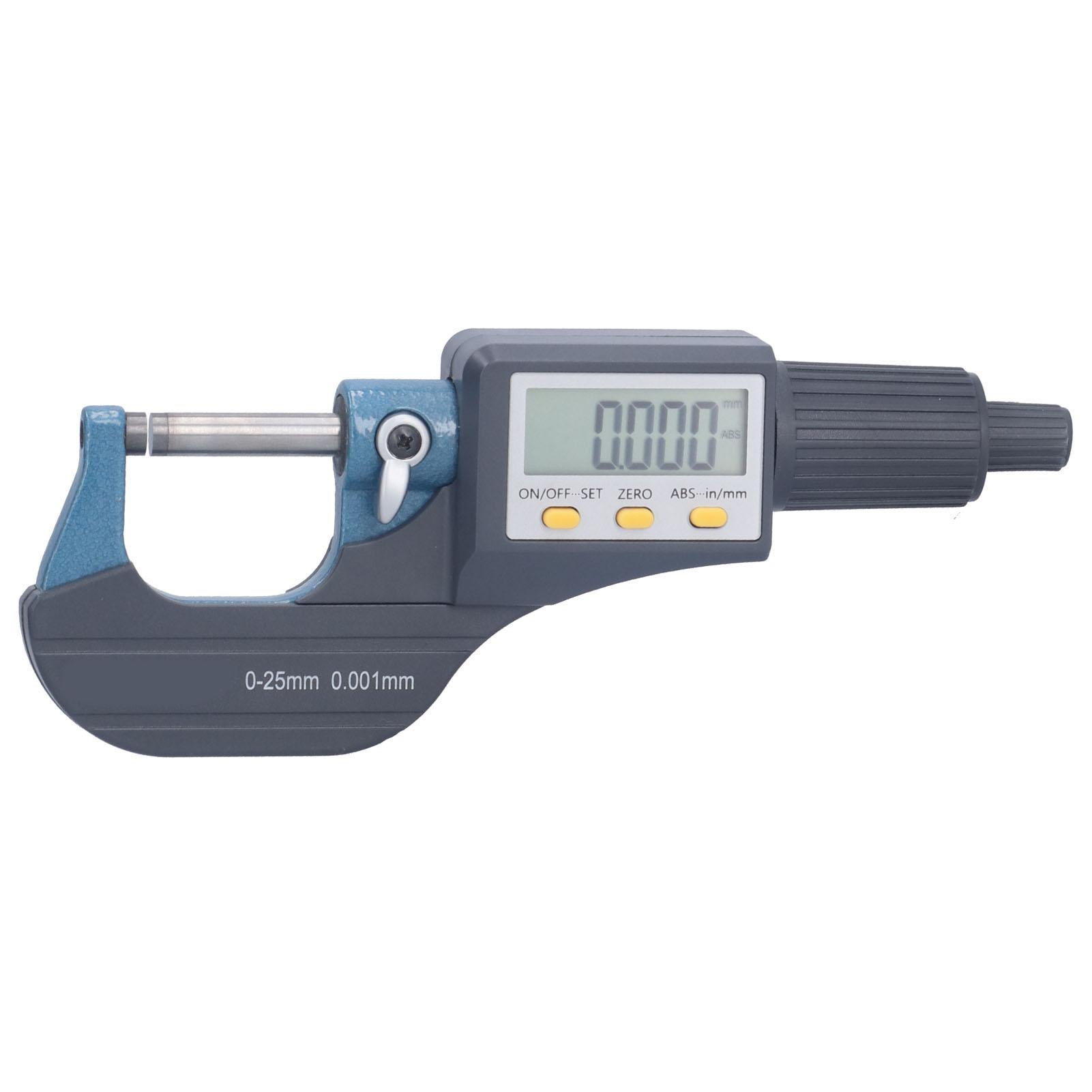 

Digital Micrometer 0.00005in 0.001mm Resolution Professional Thickness Measuring Tools 0‑25mm