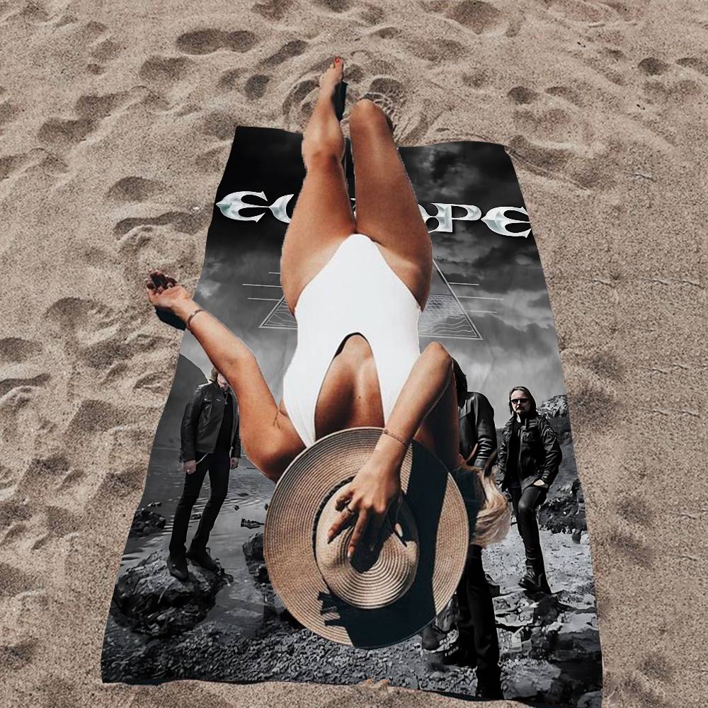 Charismatic Rock Band E-Europe Bath Towel Microfiber Soft Water Absorbing Breathable For Girl Kids Decorative Beach Towel