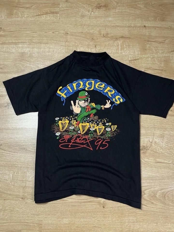 STIFF LITTLE FINGERS 1995 Twoside Black Cotton Full Size Shirt MZ051 Unisex T-Shirt XXL