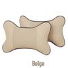 Universal All-Season PU Bone Car Neck & Lumbar Support Pillow